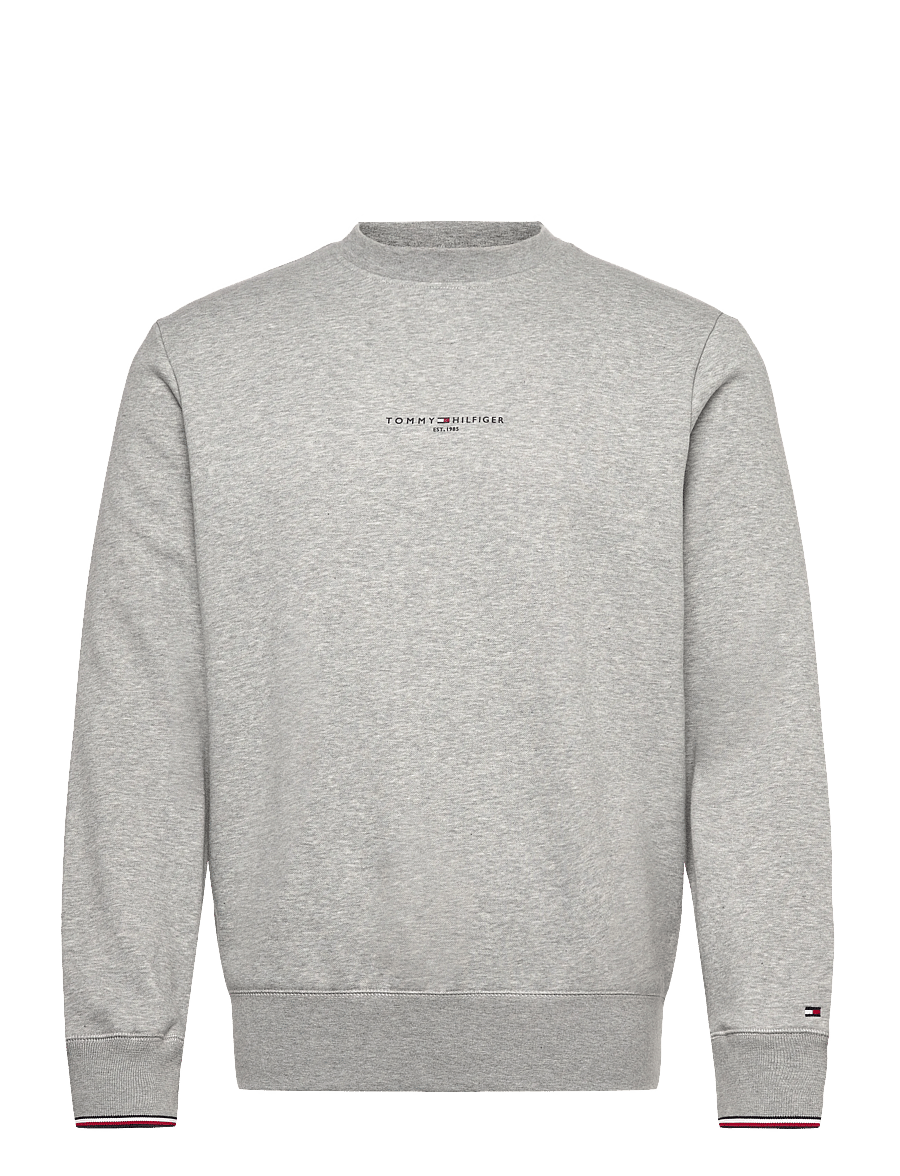 Tommy Hilfiger - TOMMY LOGO TIPPED CREWNECK - sweats - light grey heather - 1