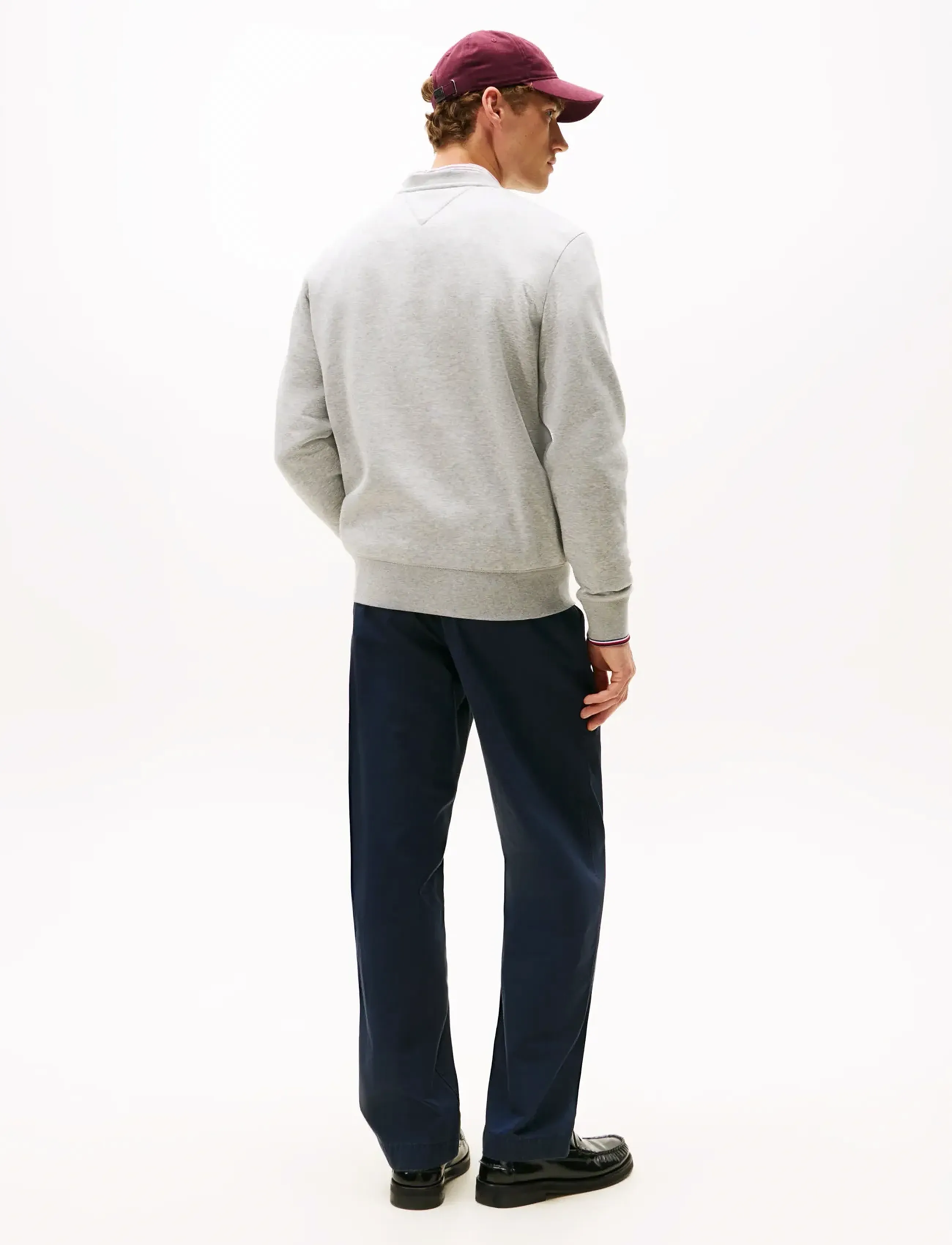 Tommy Hilfiger - TOMMY LOGO TIPPED CREWNECK - shop efter anledning - light grey heather - 4