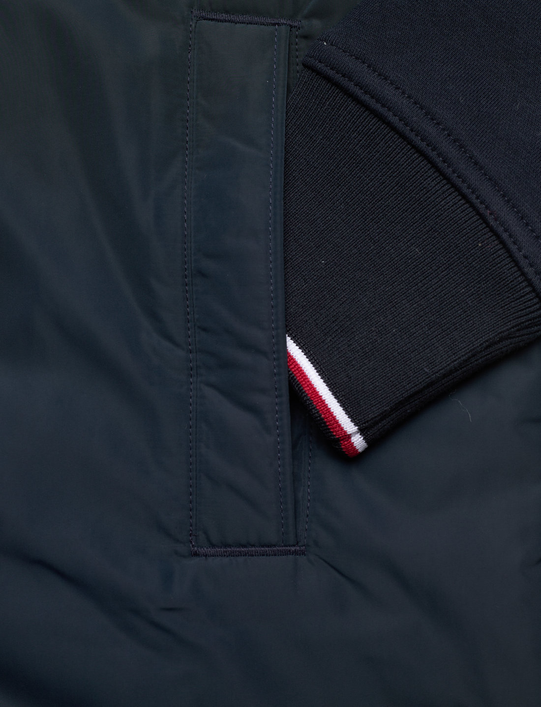 Tommy Hilfiger Tommy Logo Mix Media Stand Zip Light Jackets