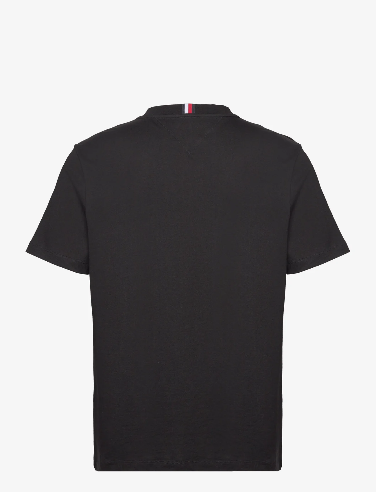 Tommy Hilfiger - MONOTYPE CHEST STRIPE TEE - basic t-shirts - black - 1