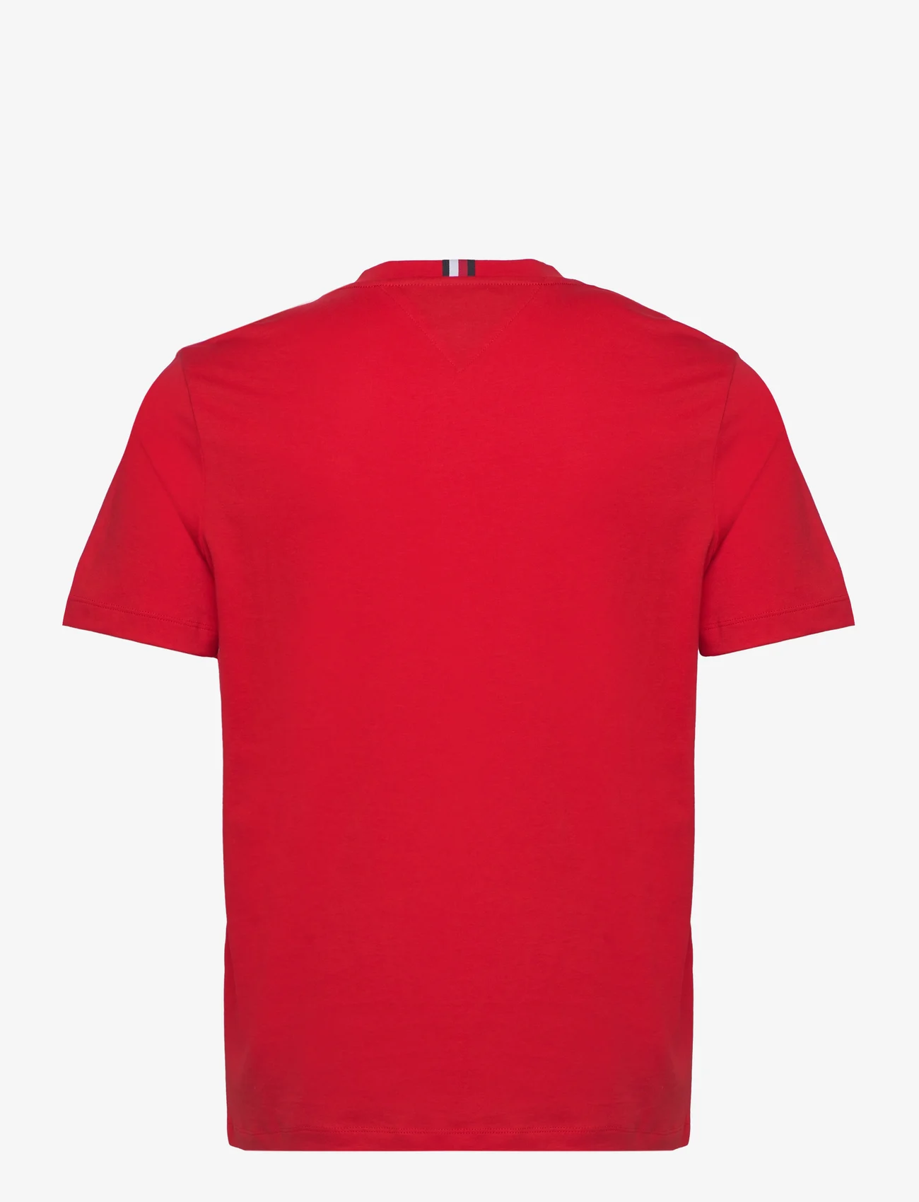 Tommy Hilfiger - MONOTYPE CHEST STRIPE TEE - basic t-shirts - fierce red - 1