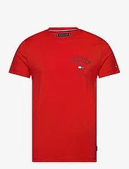 Tommy Hilfiger - ARCH VARSITY TEE - basic t-shirts - fierce red - 0