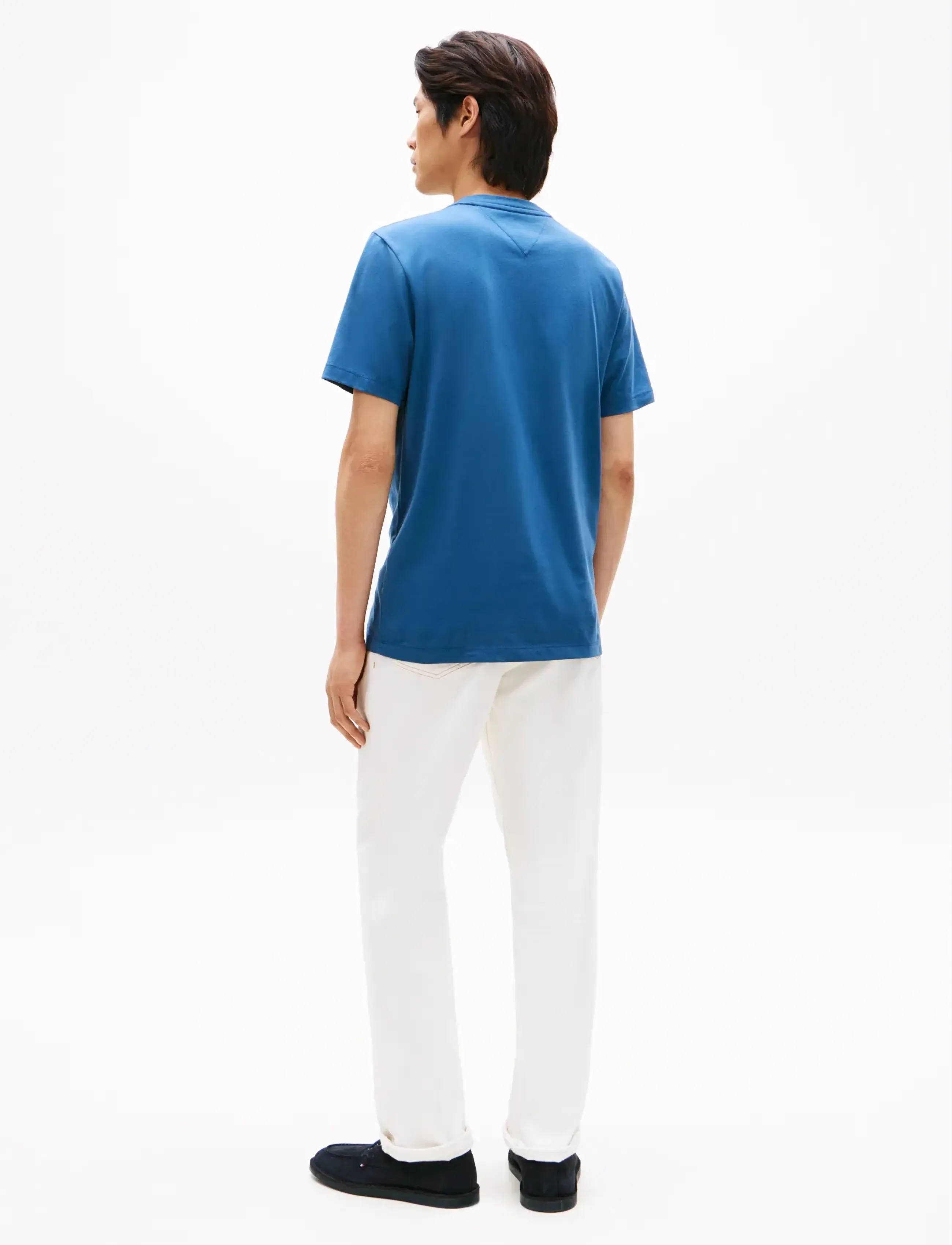 Tommy Hilfiger - SCRIPT LOGO TEE - stutterma bolir - aegean sea - 3