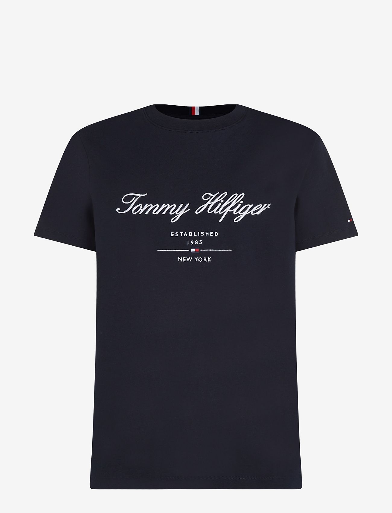 Tommy Hilfiger - SCRIPT LOGO TEE - kortärmade t-shirts - desert sky - 1