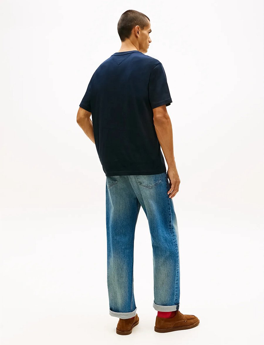 Tommy Hilfiger - SCRIPT LOGO TEE - kortärmade t-shirts - desert sky - 3