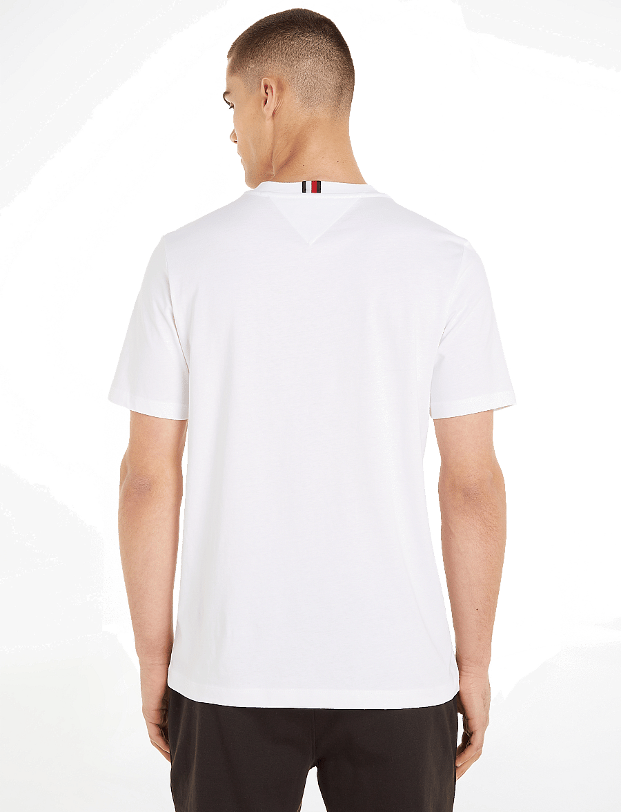 Tommy Hilfiger - SCRIPT LOGO TEE - kortærmede t-shirts - white - 3