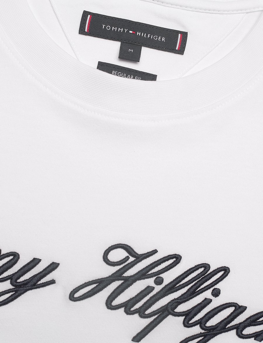 Tommy Hilfiger - SCRIPT LOGO TEE - kortærmede t-shirts - white - 5