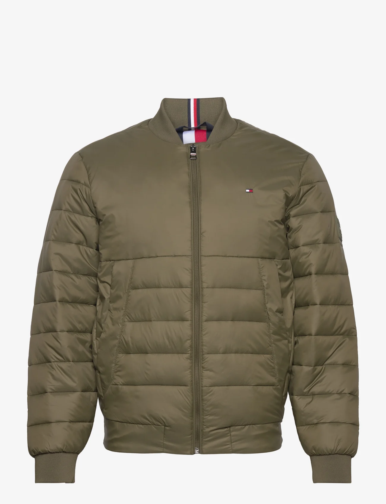 Tommy Hilfiger - PACKABLE RECYCLED QUILT BOMBER - vårjackor - army green - 0