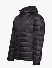 Tommy Hilfiger - PACKABLE RECYCLED QUILT HDD JKT - talvejoped - black - 2