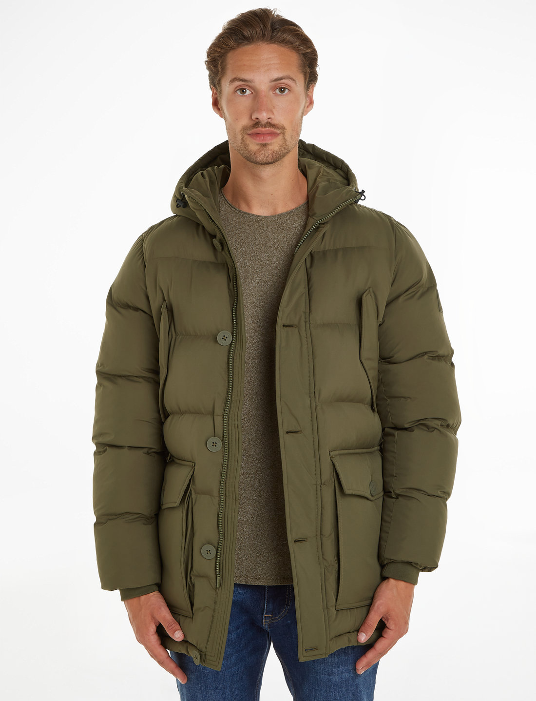 Green top hilfiger jacket