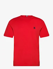 Tommy Hilfiger - MONOGRAM IMD TEE - basic t-shirts - fierce red - 0