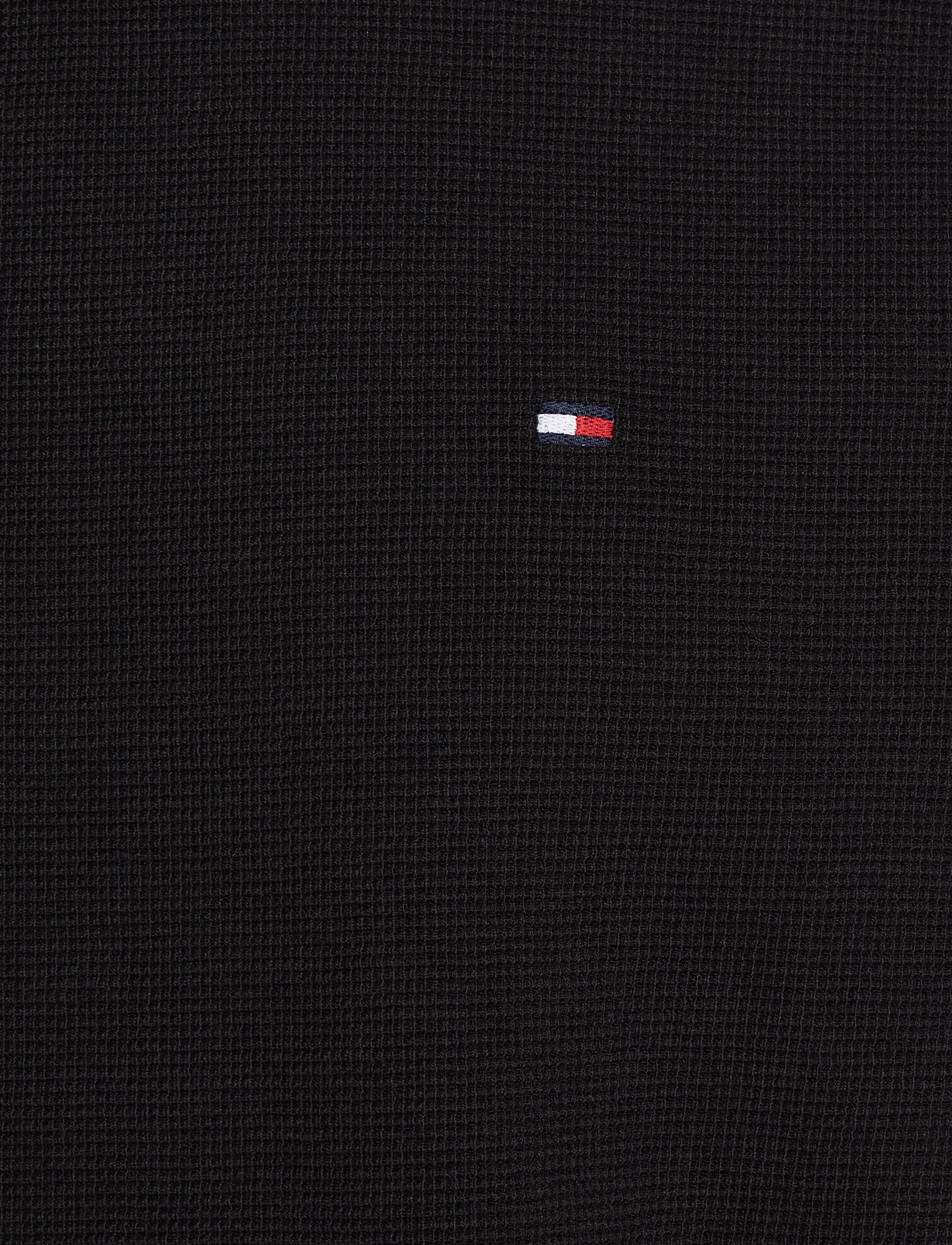 Tommy Hilfiger - TEXTURED LS TEE - langærmede t-shirts - black - 5