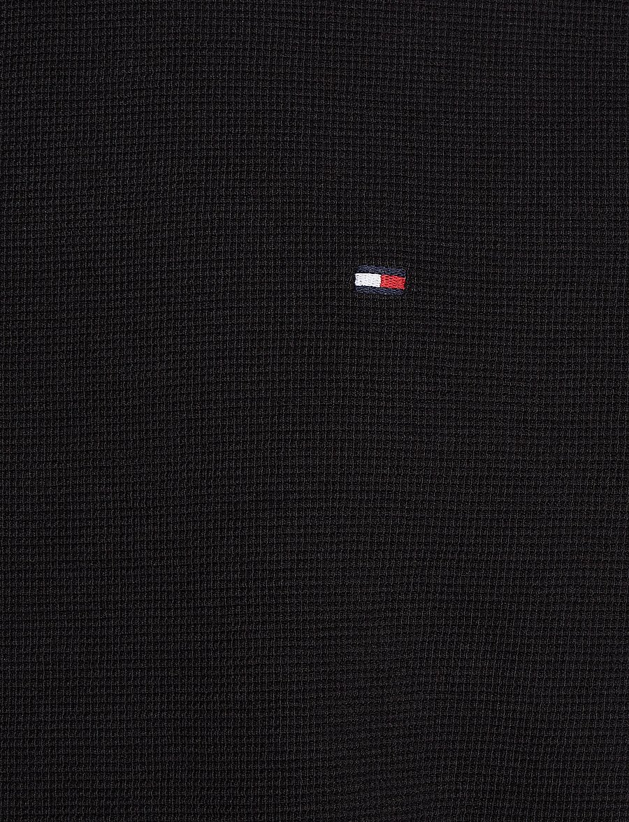 Tommy Hilfiger - TEXTURED LS TEE - langærmede t-shirts - black - 5