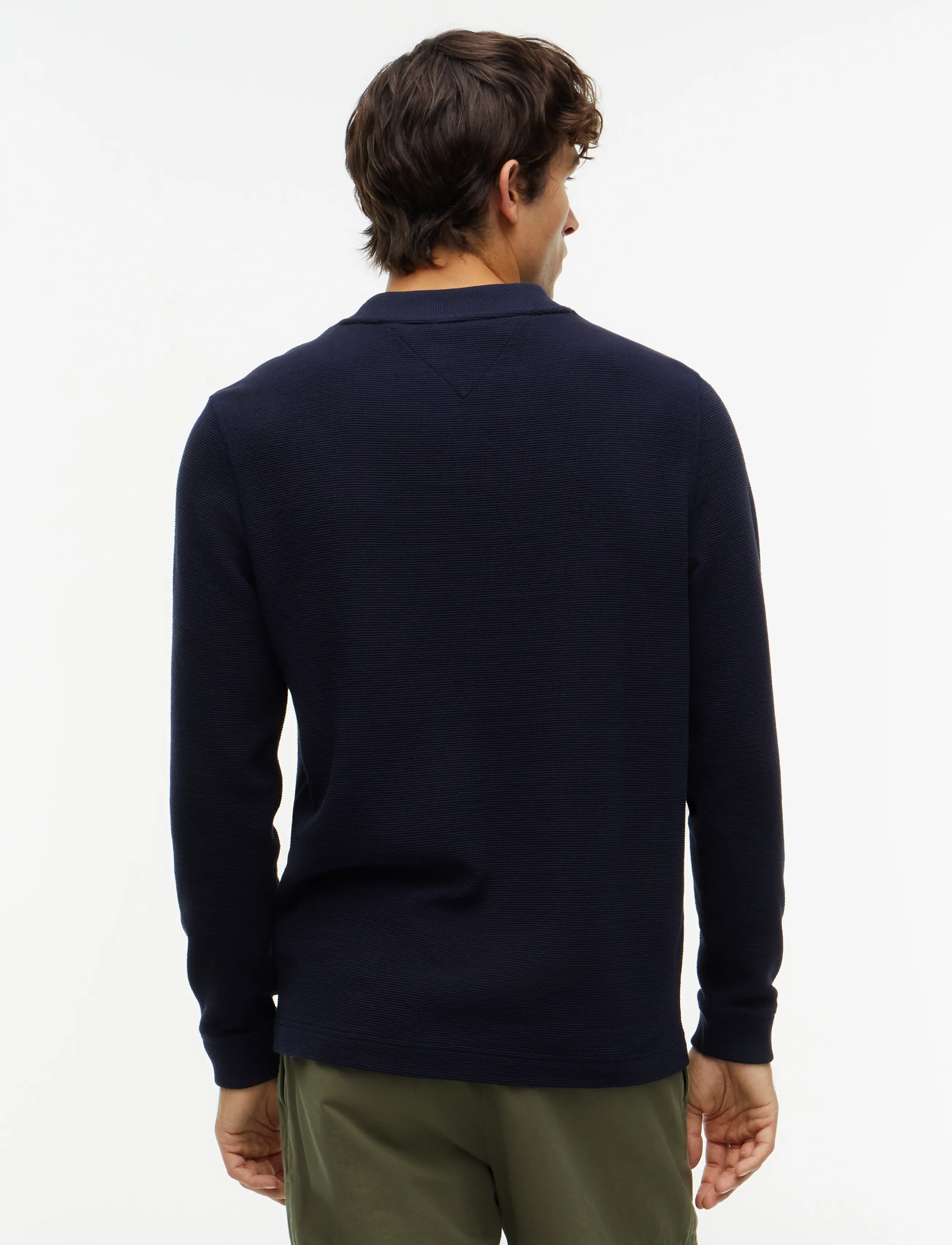 Tommy Hilfiger - TEXTURED LS TEE - long-sleeved t-shirts - navy blue - 3