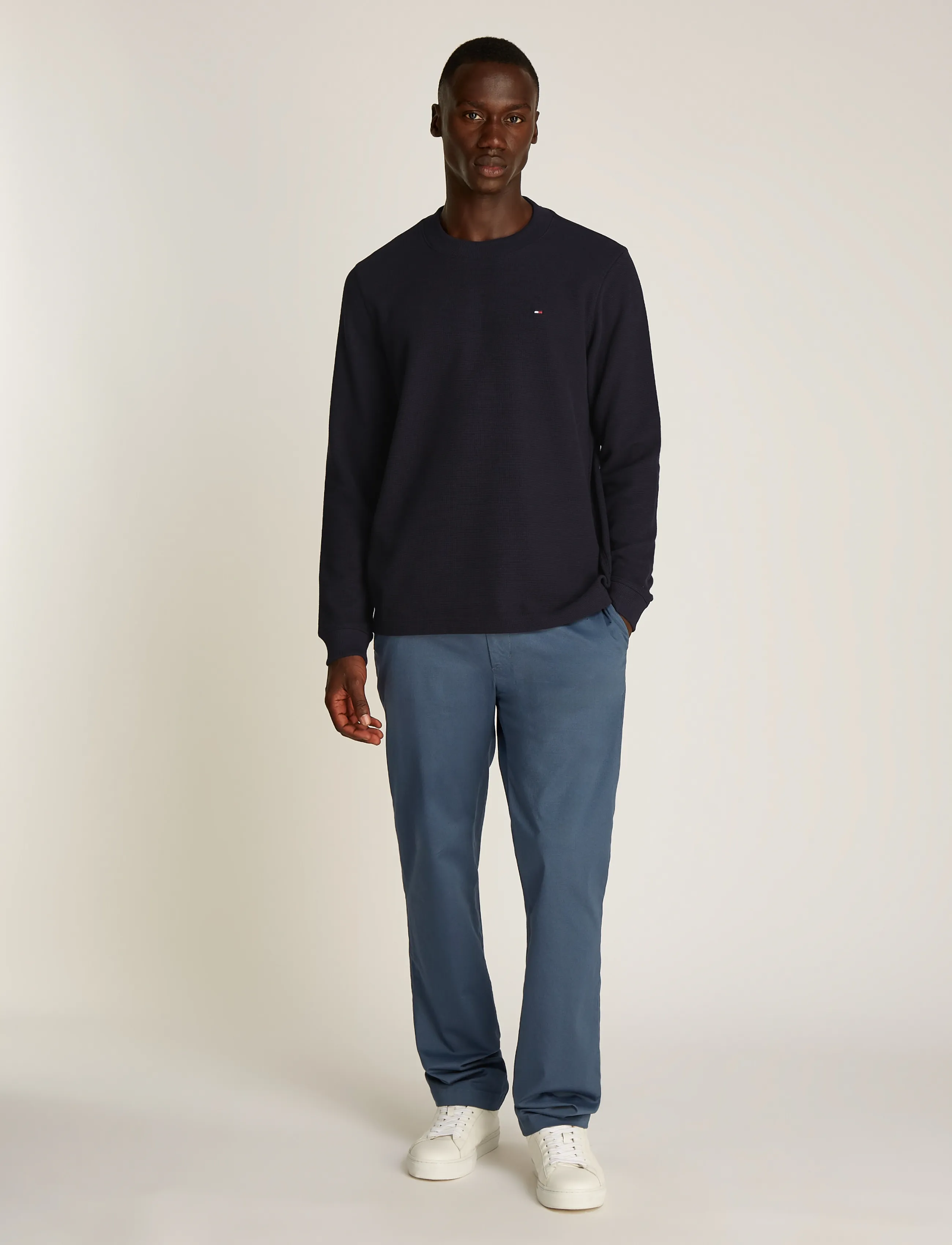 Tommy Hilfiger - TEXTURED LS TEE - navy blue - 4