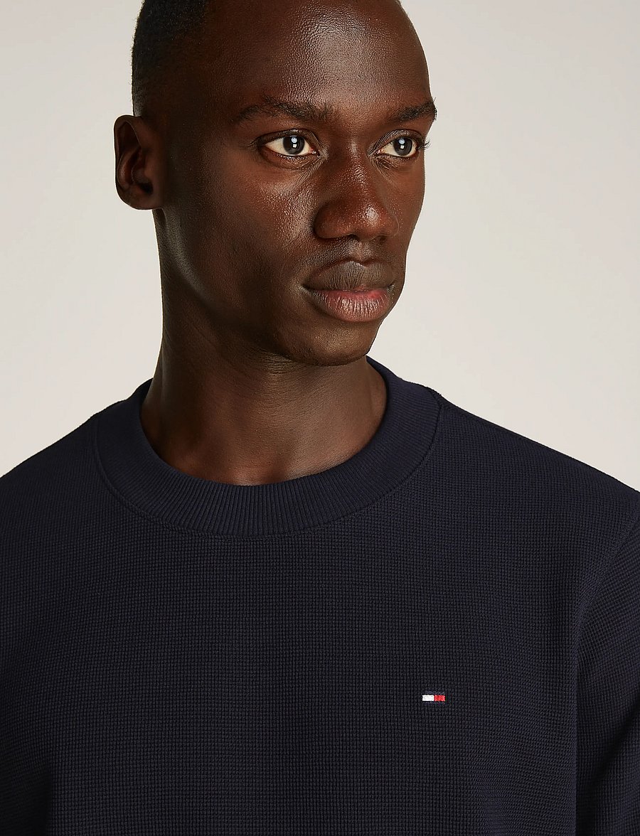 Tommy Hilfiger - TEXTURED LS TEE - navy blue - 5