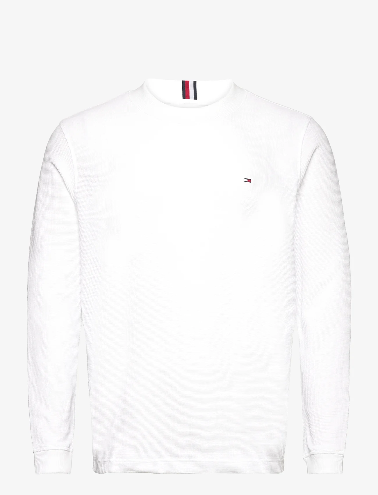Tommy Hilfiger - TEXTURED LS TEE - långärmade t-shirts - white - 0