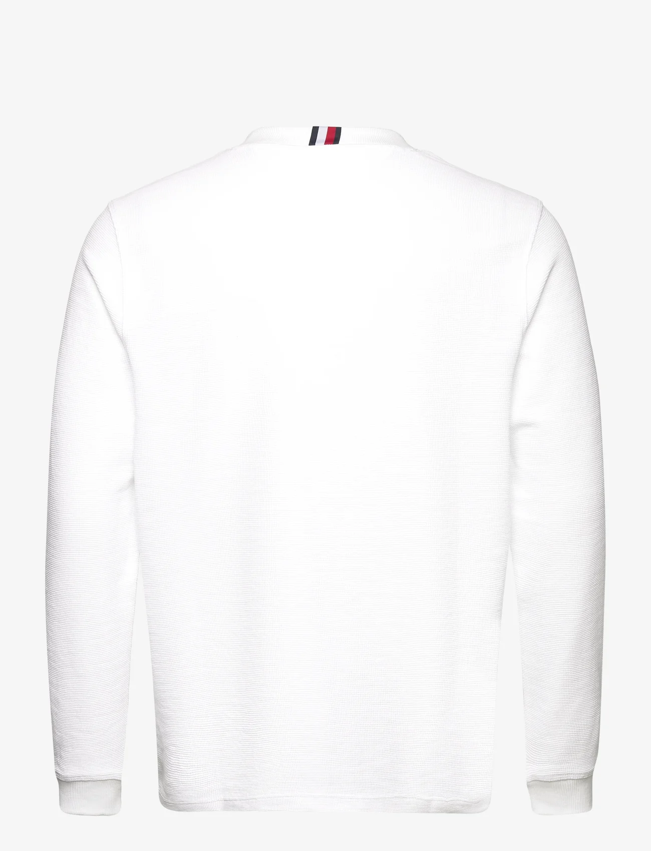 Tommy Hilfiger - TEXTURED LS TEE - långärmade t-shirts - white - 1