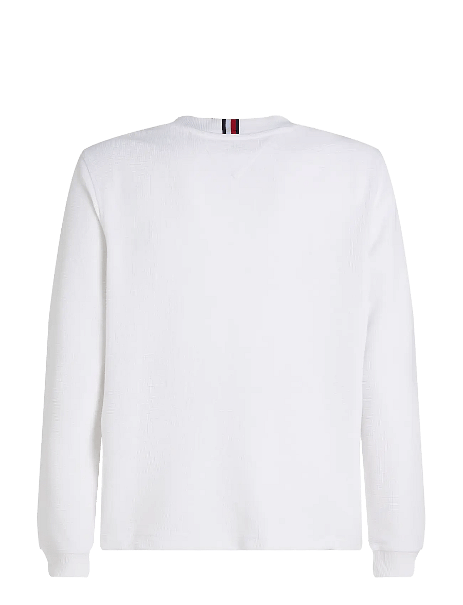 Tommy Hilfiger - TEXTURED LS TEE - long-sleeved t-shirts - white - 2
