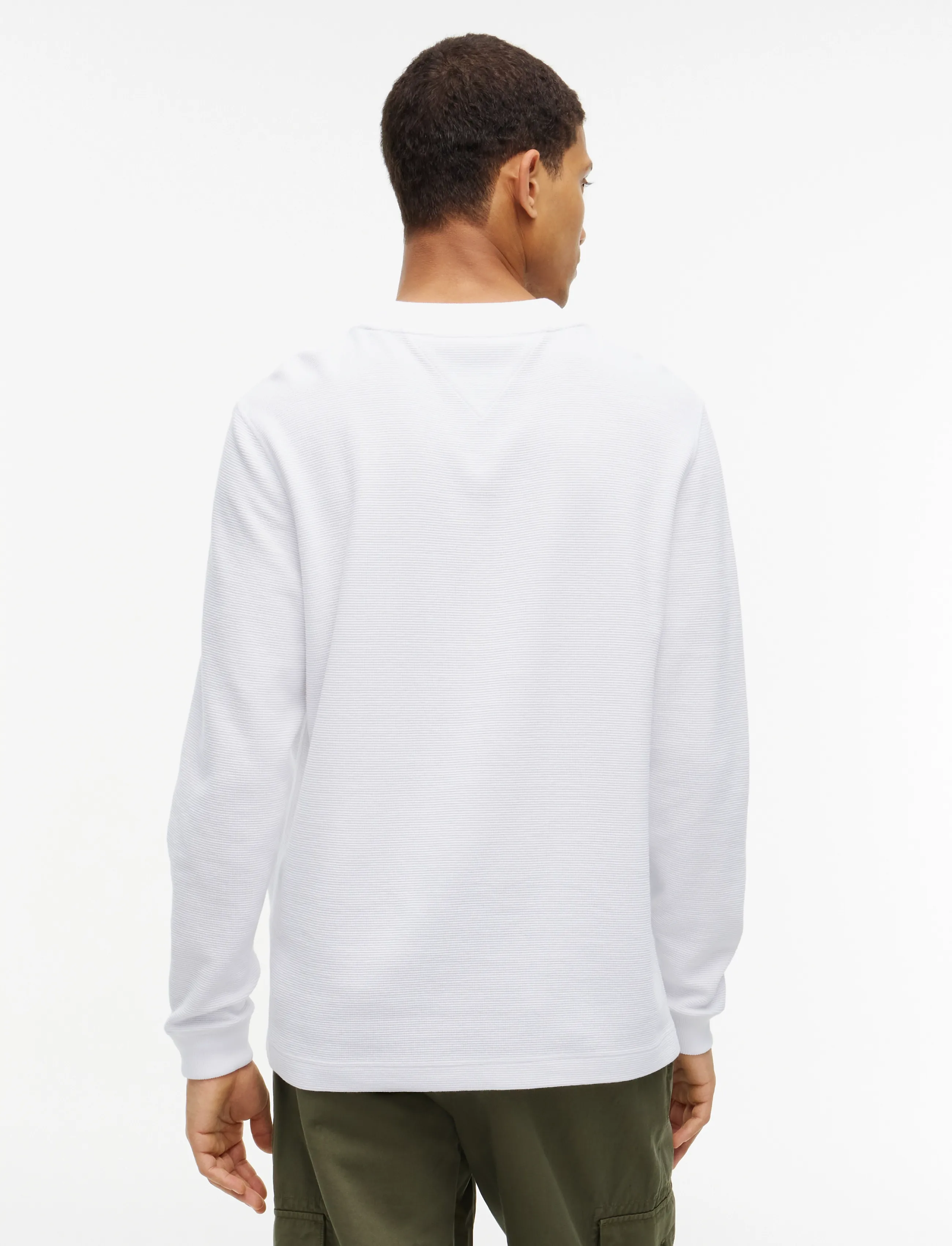 Tommy Hilfiger - TEXTURED LS TEE - long-sleeved t-shirts - white - 3