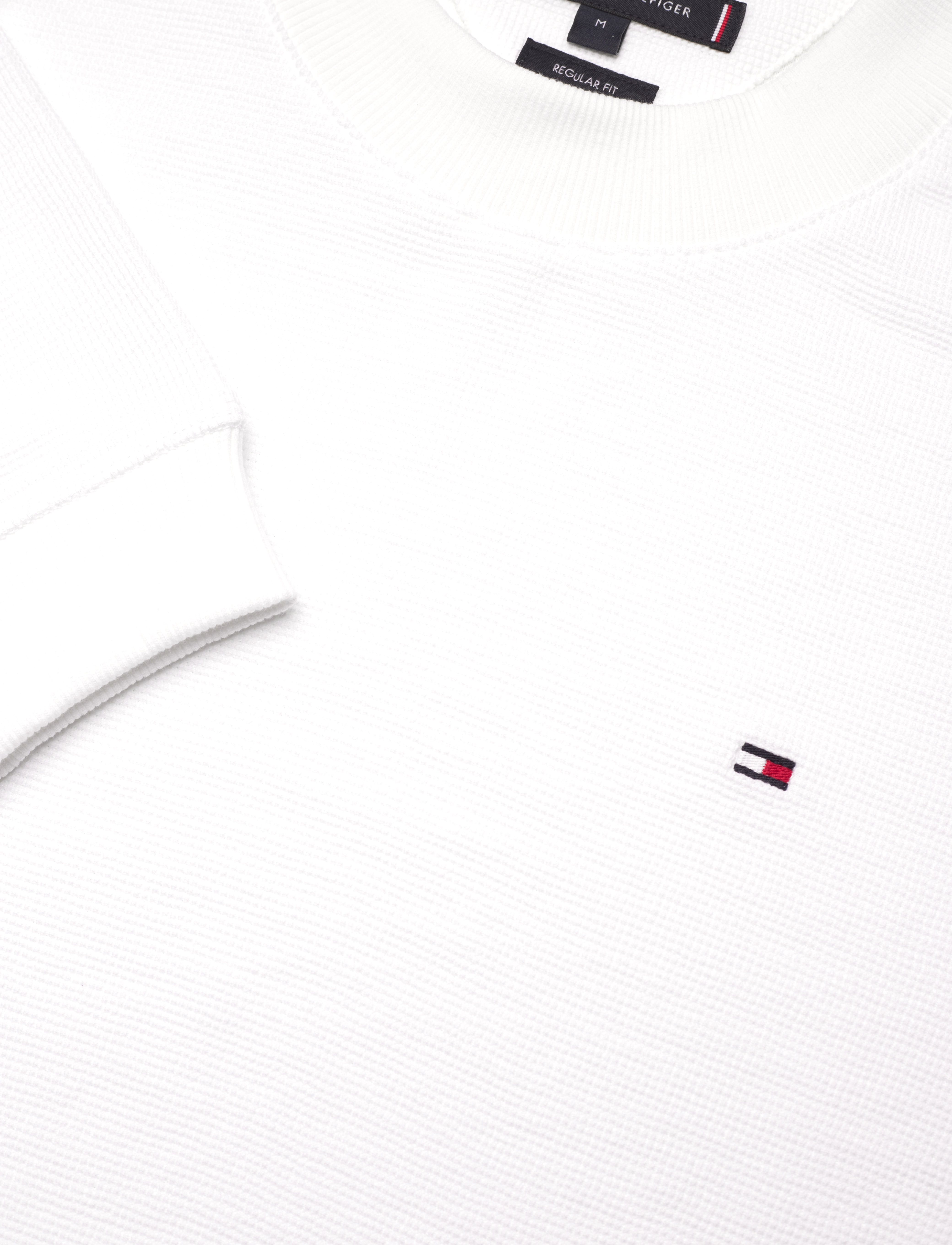 Tommy Hilfiger - TEXTURED LS TEE - long-sleeved t-shirts - white - 5