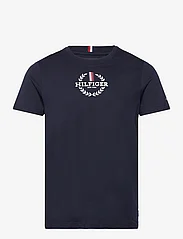 Tommy Hilfiger - GLOBAL STRIPE WREATH TEE - kortärmade t-shirts - desert sky - 0