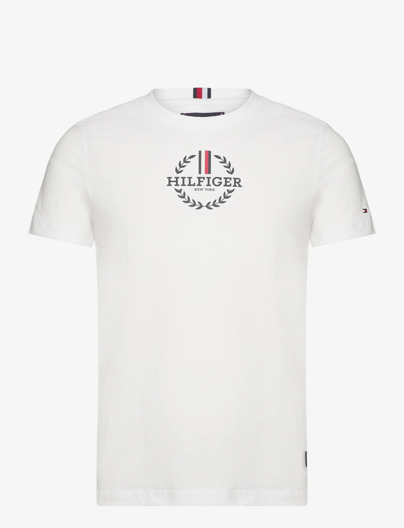 Tommy Hilfiger - GLOBAL STRIPE WREATH TEE - kortärmade t-shirts - white - 0