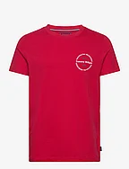HILFIGER ROUNDLE TEE - PRIMARY RED