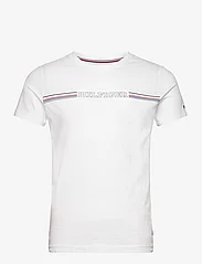 Tommy Hilfiger - STRIPE CHEST TEE - kortärmade t-shirts - white - 0