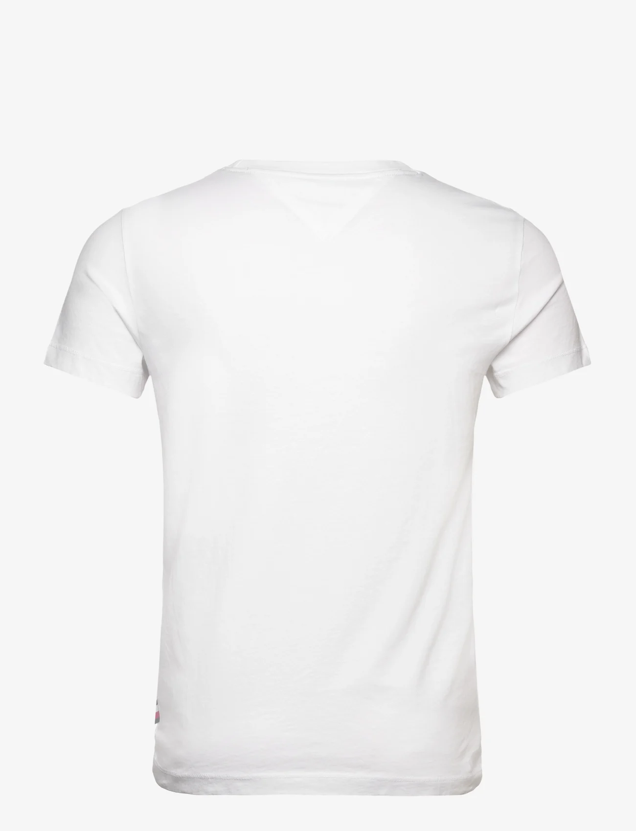 Tommy Hilfiger - STRIPE CHEST TEE - kortärmade t-shirts - white - 1