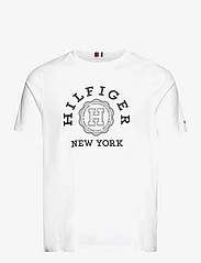 Tommy Hilfiger - HILFIGER COIN TEE - lühikeste varrukatega t-särgid - white - 0