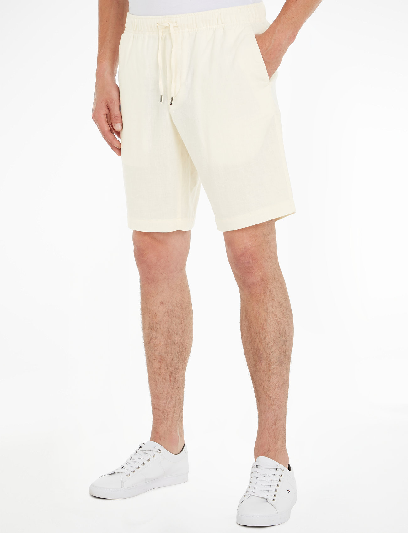 Tommy Hilfiger - HARLEM PO DRWS LINEN - linen shorts - calico - 1