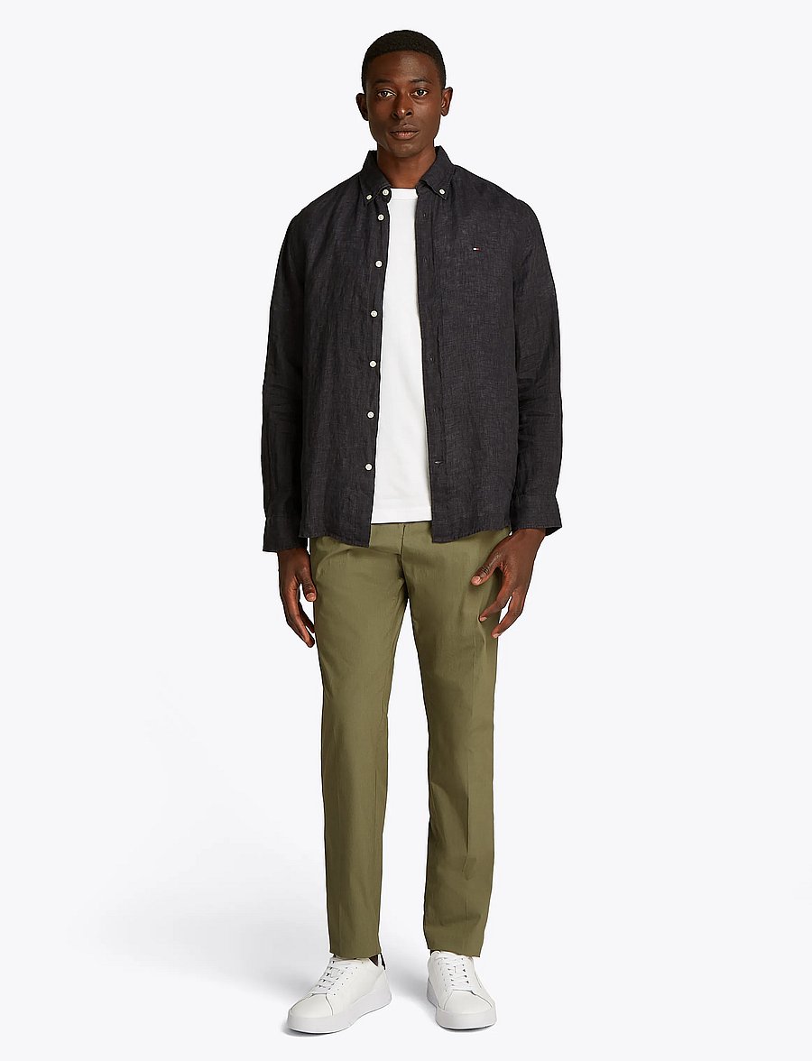 Tommy Hilfiger - PIGMENT DYED LI SOLID RF SHIRT - black - 0
