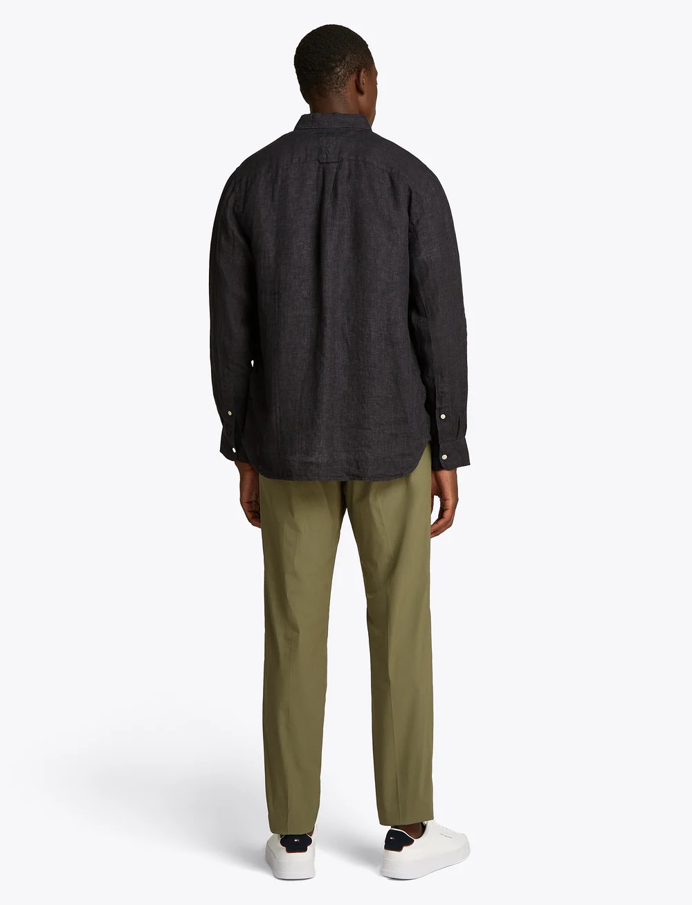 Tommy Hilfiger - PIGMENT DYED LI SOLID RF SHIRT - linased särgid - black - 2