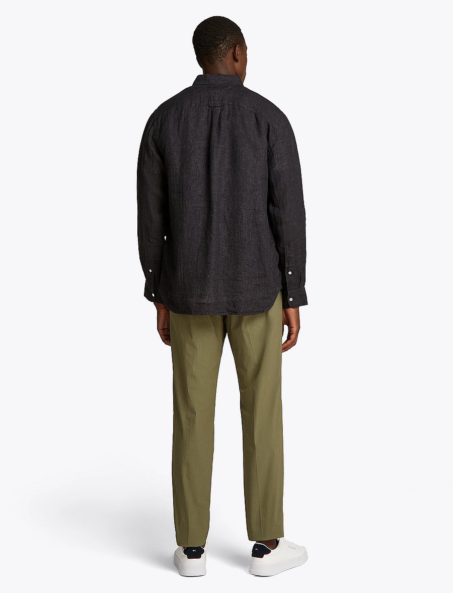 Tommy Hilfiger - PIGMENT DYED LI SOLID RF SHIRT - black - 2