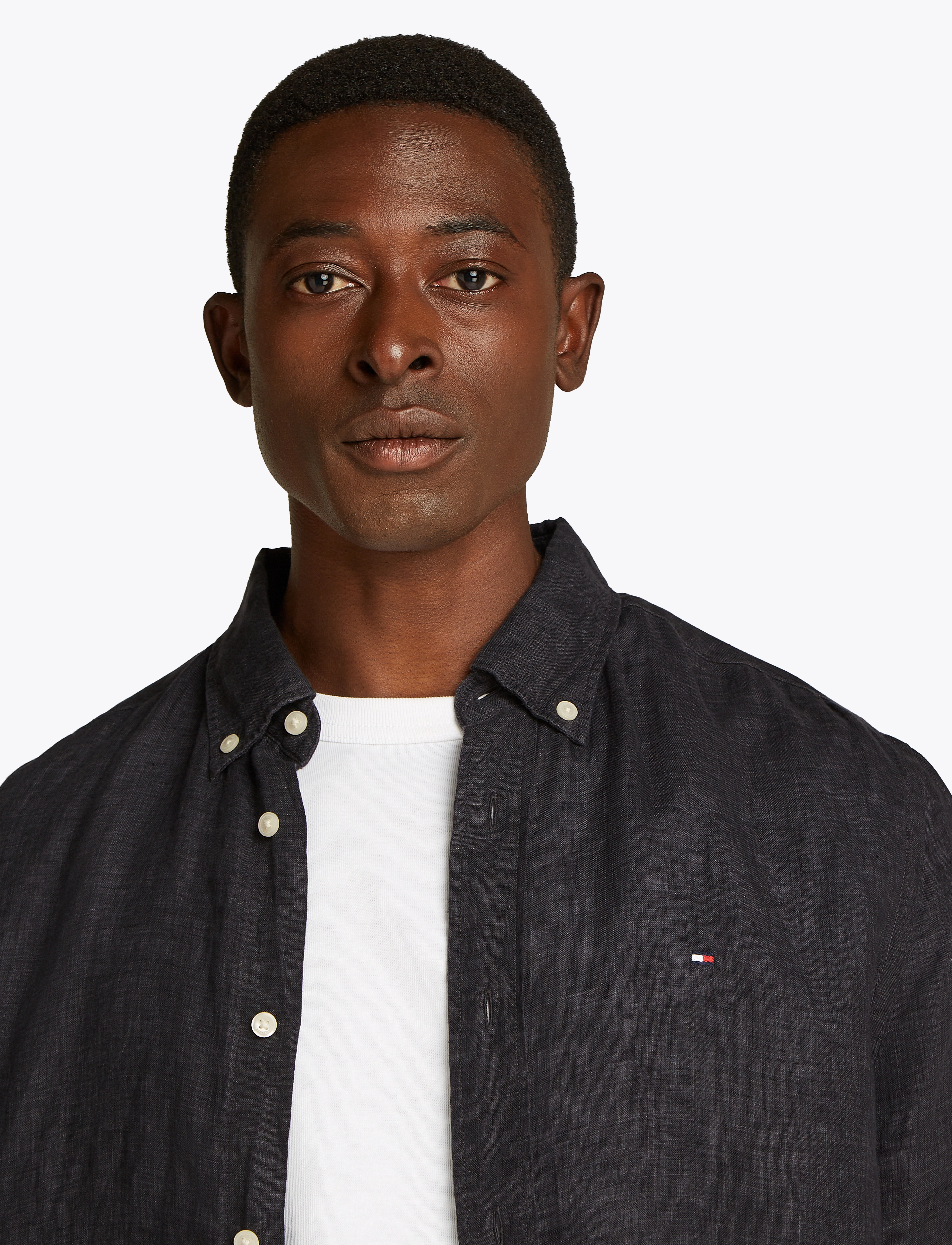 Tommy Hilfiger - PIGMENT DYED LI SOLID RF SHIRT - black - 3