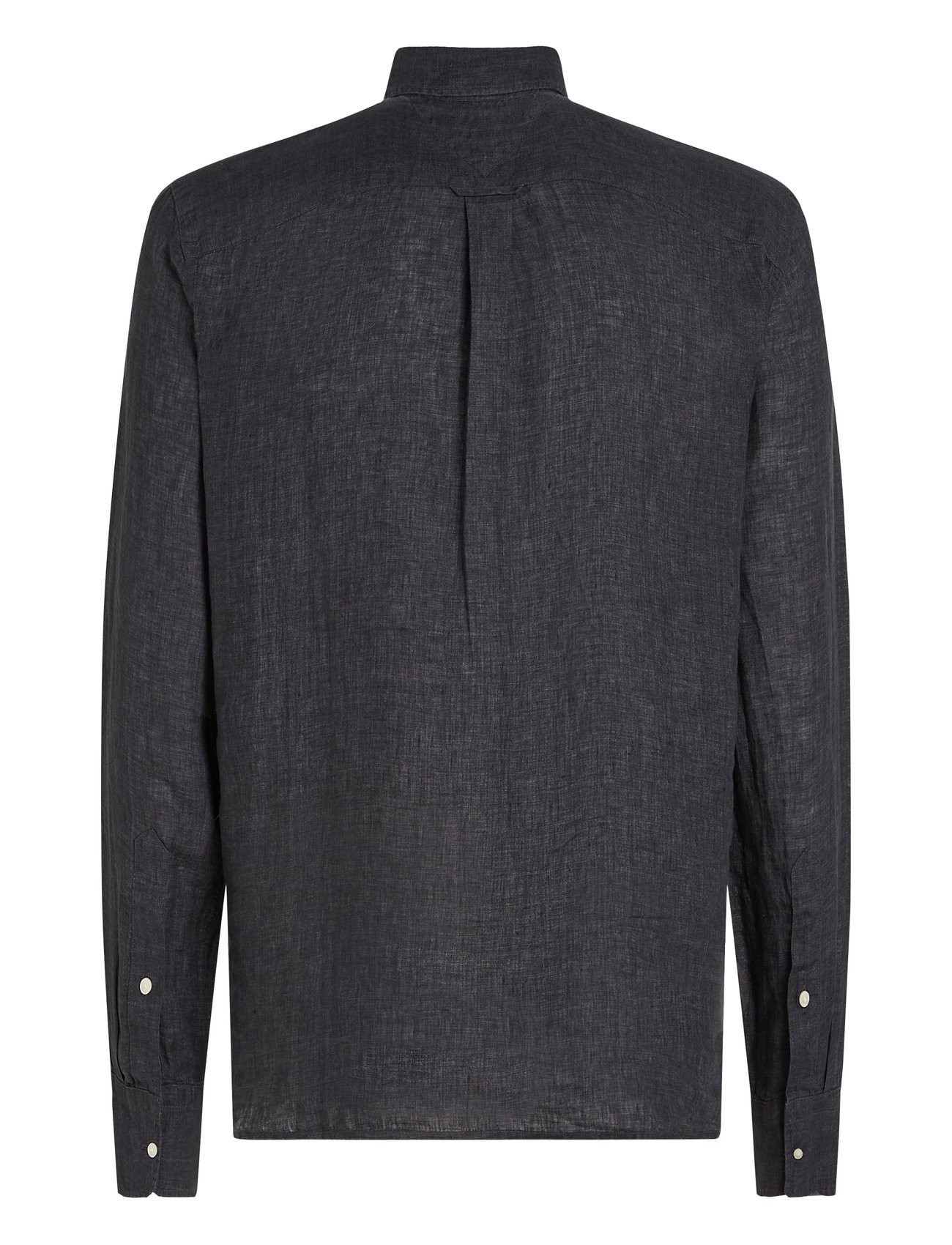 Tommy Hilfiger - PIGMENT DYED LI SOLID RF SHIRT - basic skjorter - black - 4