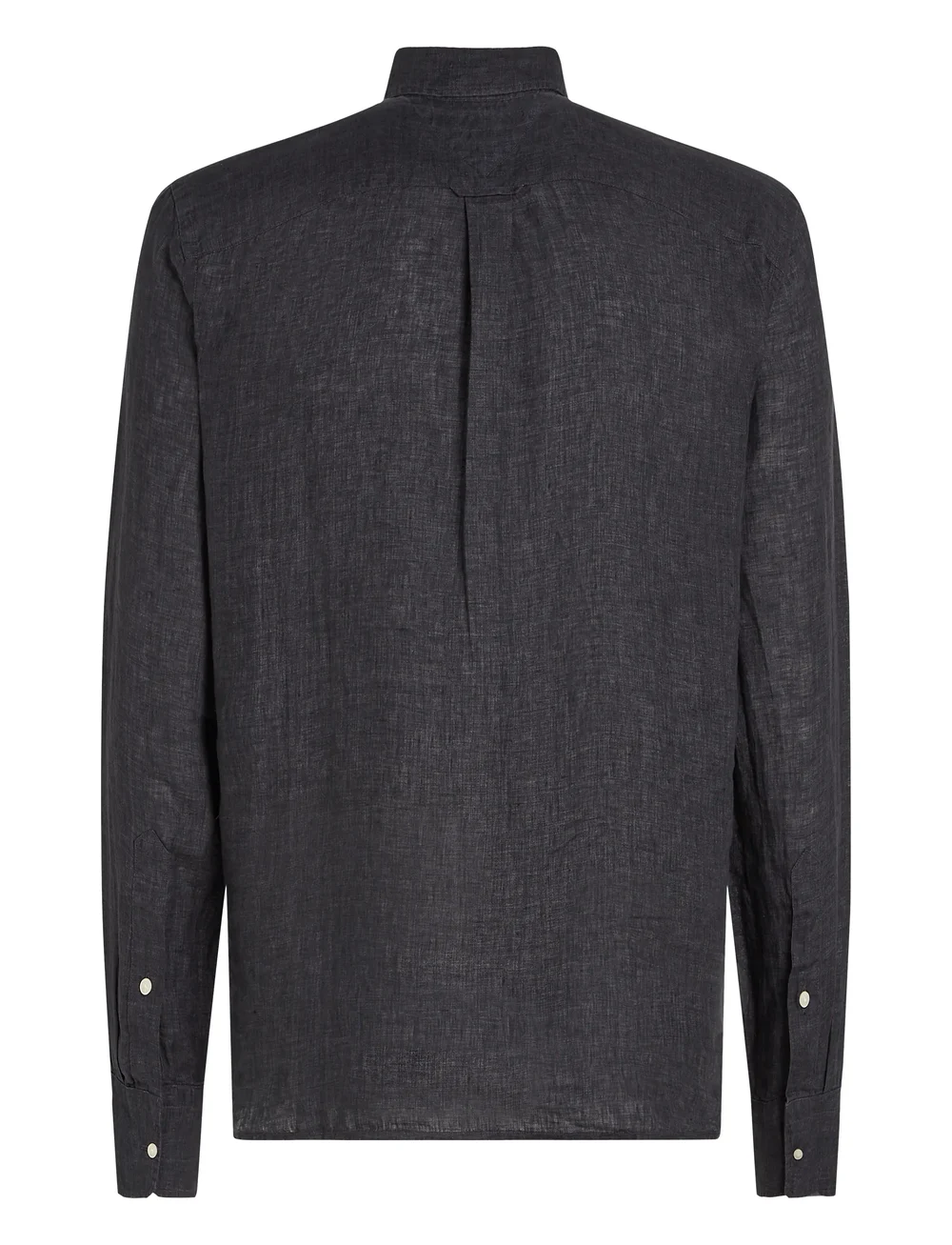 Tommy Hilfiger - PIGMENT DYED LI SOLID RF SHIRT - linased särgid - black - 4