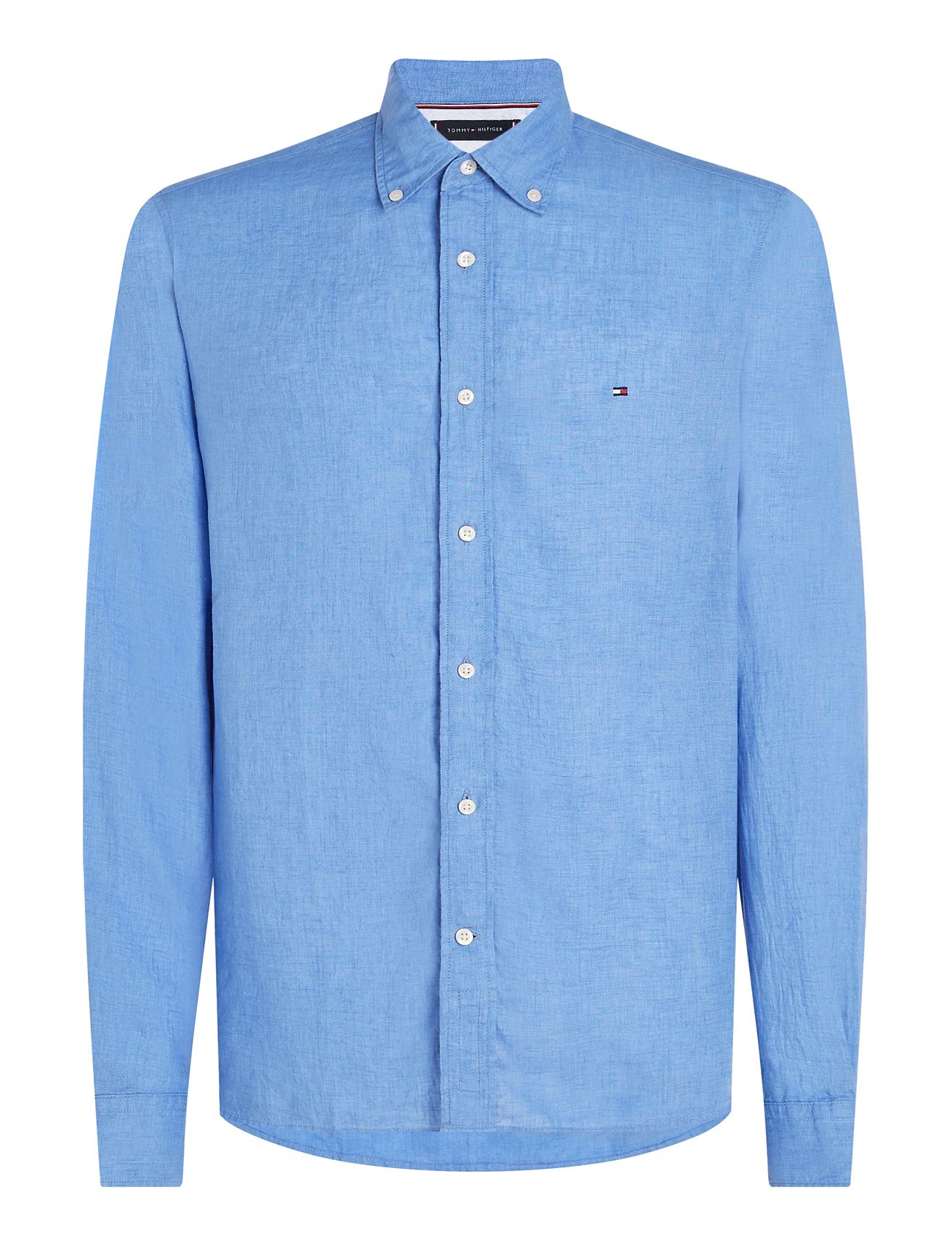 Tommy Hilfiger - PIGMENT DYED LI SOLID RF SHIRT - casual overhemden - blue spell - 0
