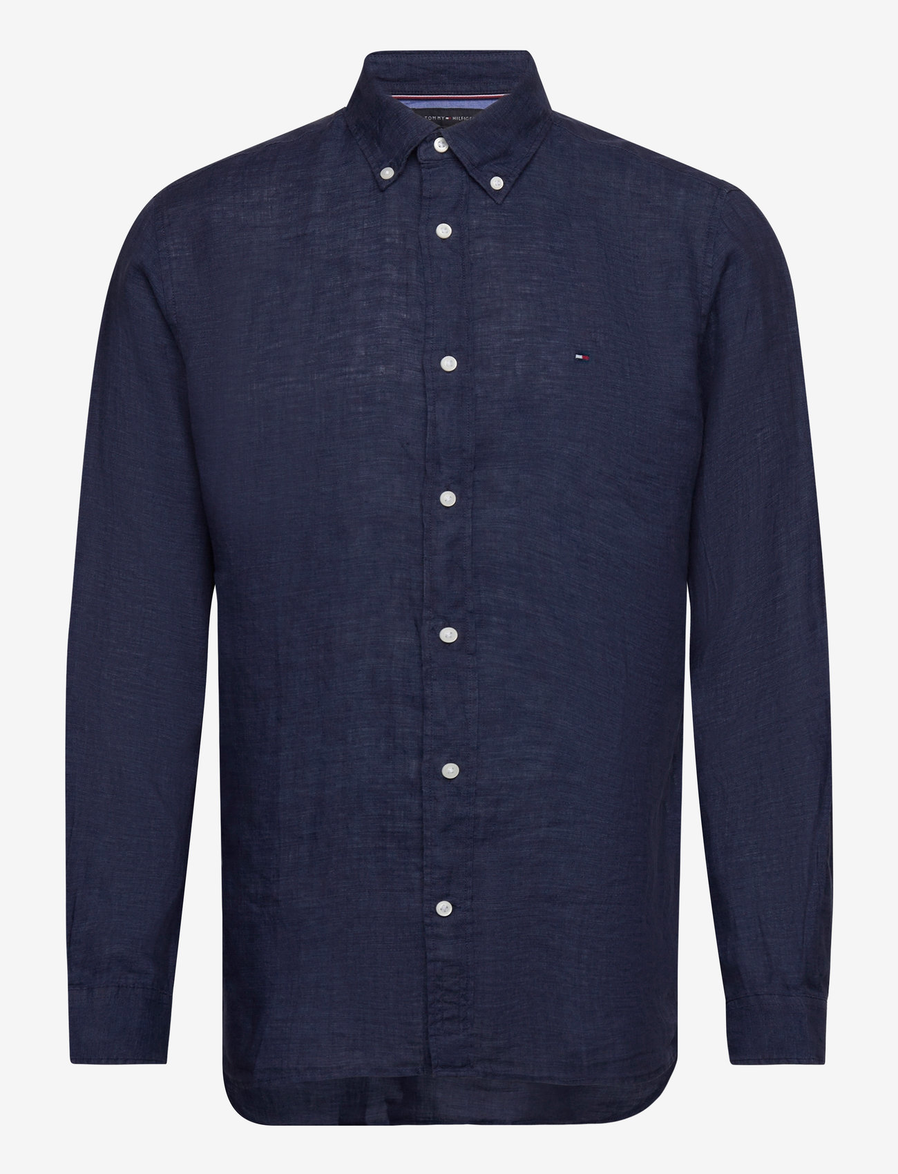 Tommy Hilfiger - PIGMENT DYED LI SOLID RF SHIRT - basic skjortor - carbon navy - 1