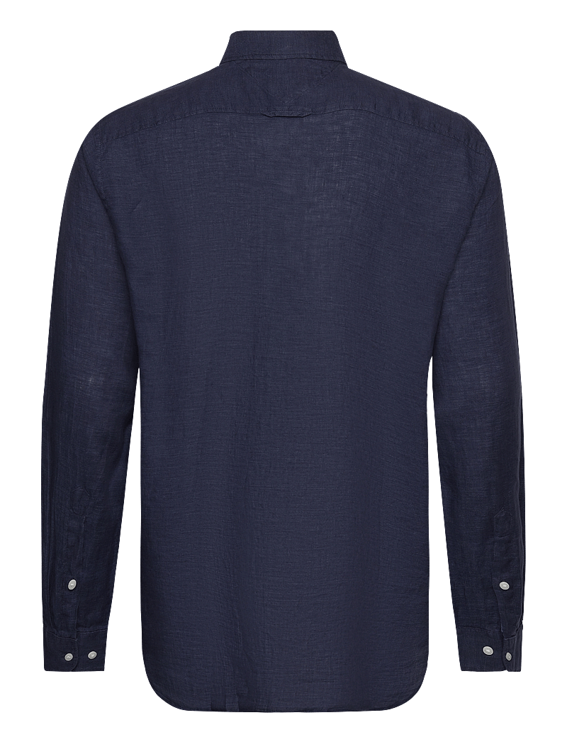 Tommy Hilfiger - PIGMENT DYED LI SOLID RF SHIRT - linen shirts - carbon navy - 2