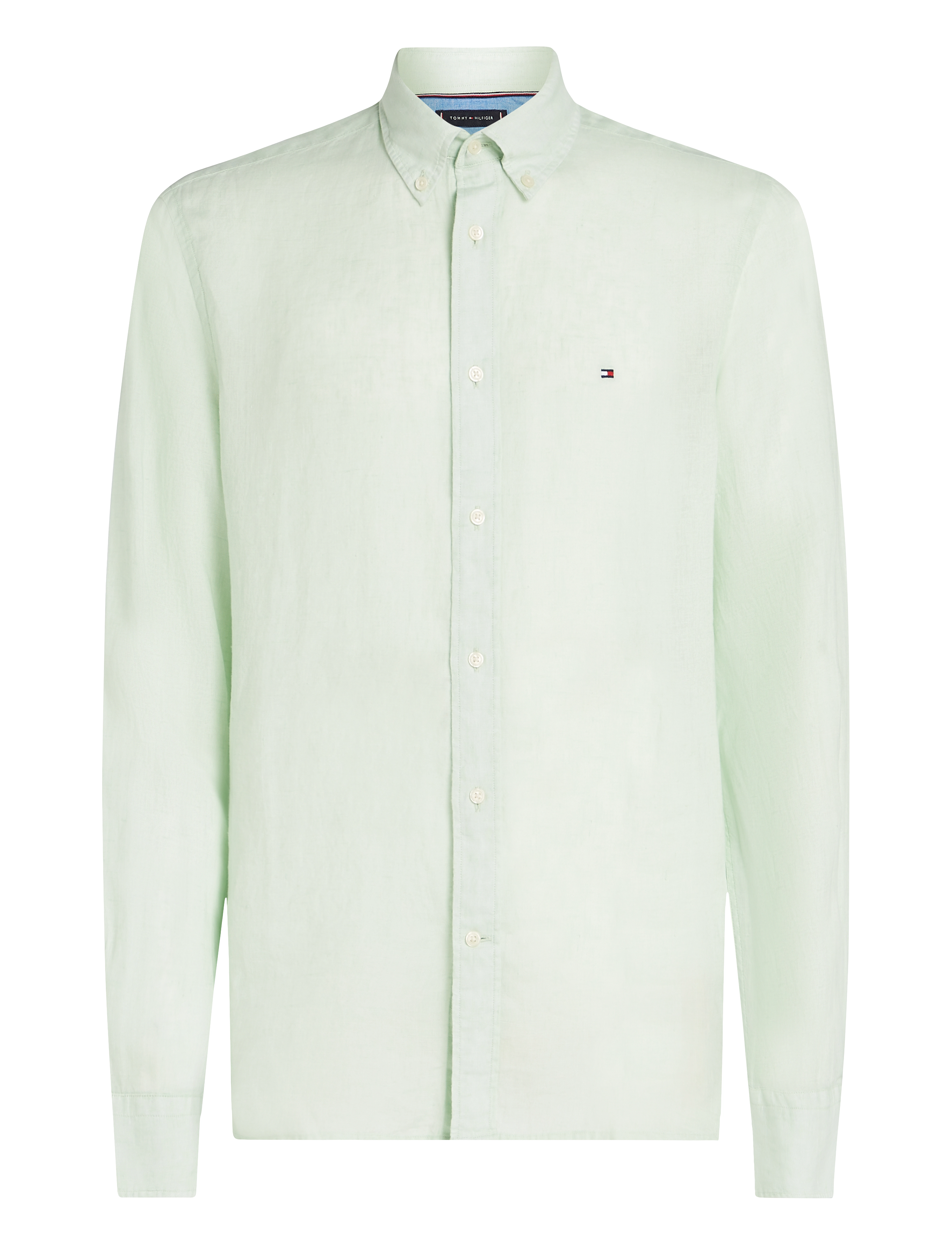 Tommy Hilfiger - PIGMENT DYED LI SOLID RF SHIRT - linased särgid - opal green - 1