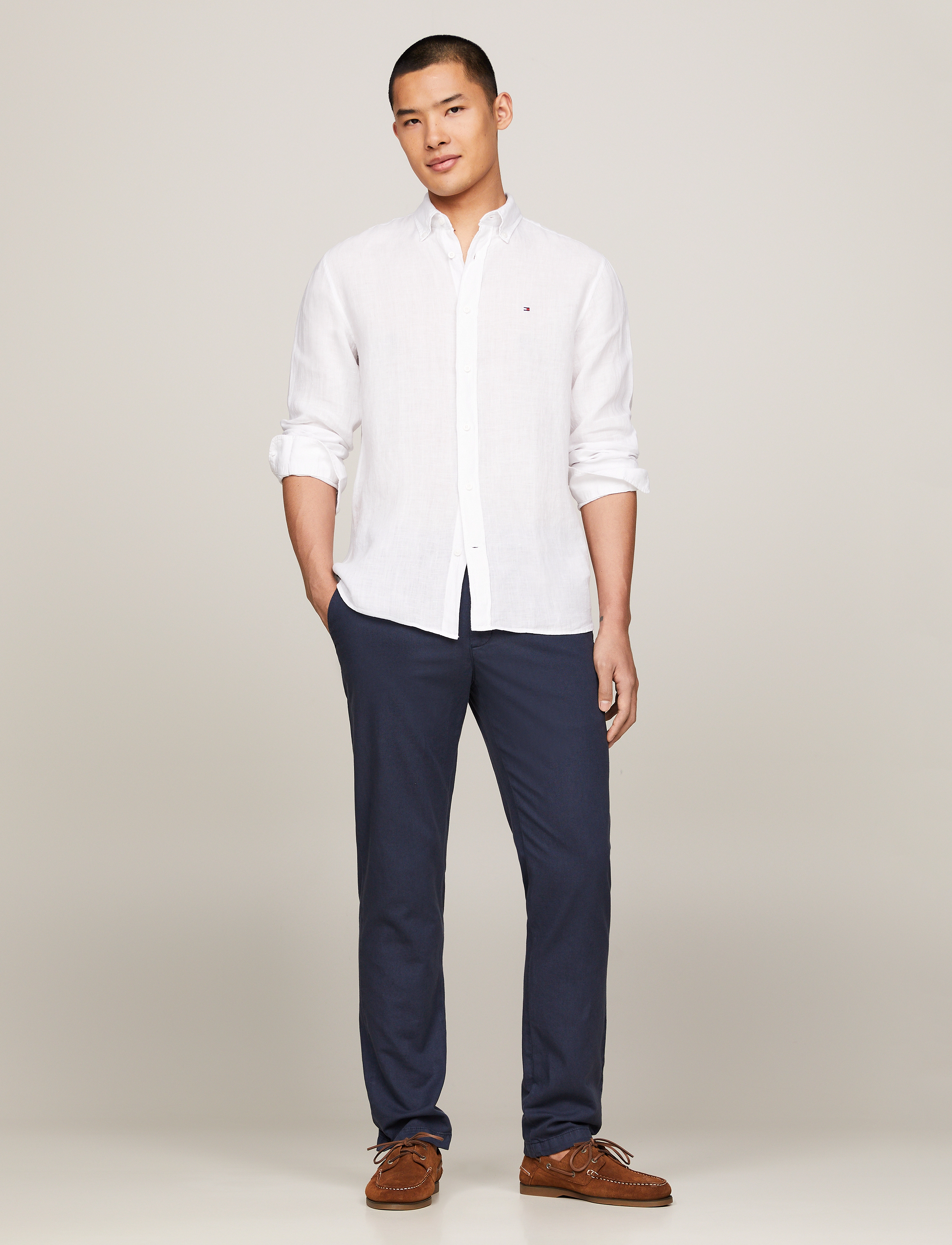 Tommy Hilfiger - PIGMENT DYED LI SOLID RF SHIRT - optic white - 5