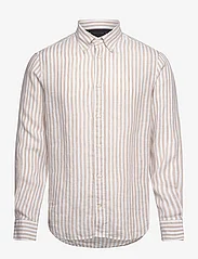Tommy Hilfiger - DC BOLD LINEN STRIPE SHIRT - linnen overhemden - beige / optic white - 0