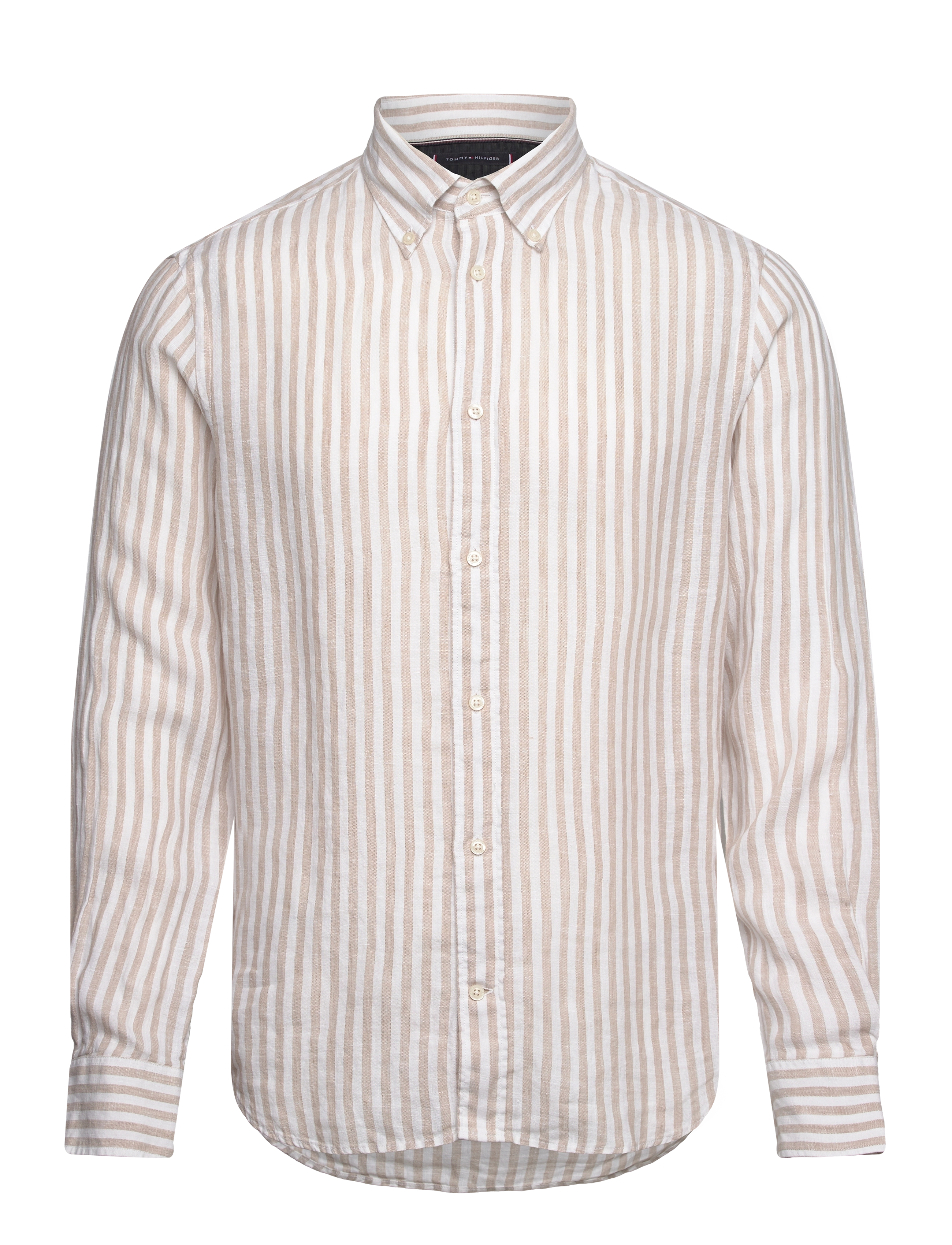 Tommy Hilfiger - DC BOLD LINEN STRIPE SHIRT - beige / optic white - 1