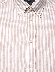 Tommy Hilfiger - DC BOLD LINEN STRIPE SHIRT - linneskjortor - beige / optic white - 6
