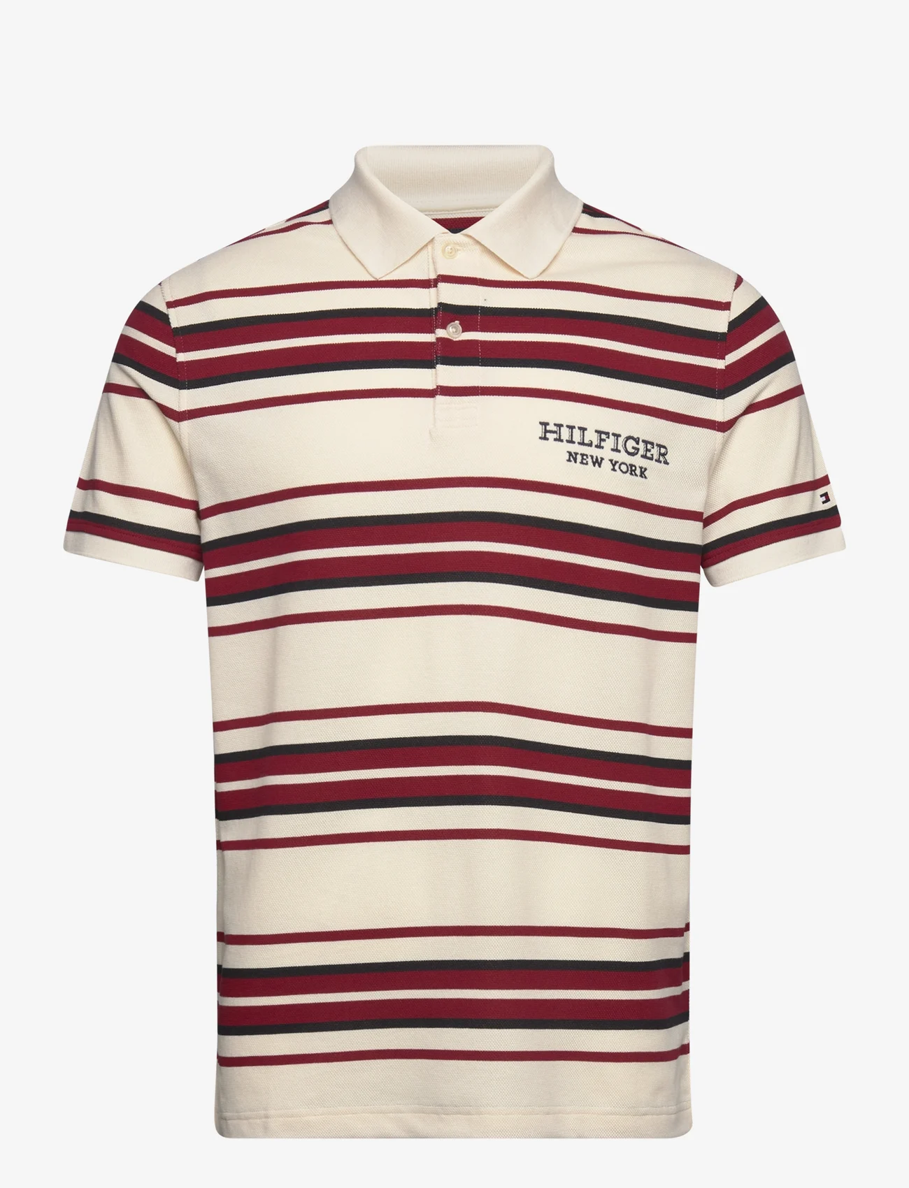 Tommy Hilfiger - STRIPE HONEYCOMB MONOTYPE POLO - short-sleeved polos - calico - 0