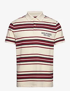 STRIPE HONEYCOMB MONOTYPE POLO, Tommy Hilfiger