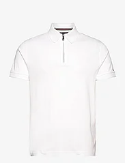 Tommy Hilfiger - DC INTERLOCK ZIP SLIM POLO - polo marškinėliai trumpomis rankovėmis - white - 0