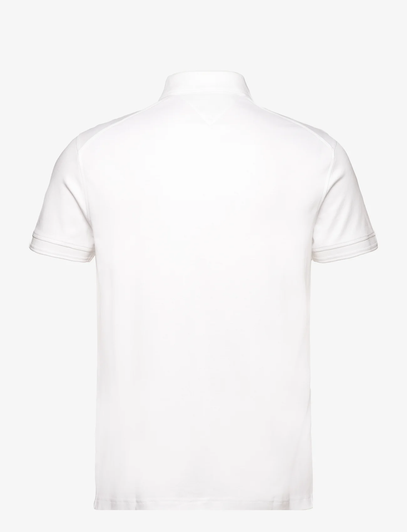 Tommy Hilfiger - DC INTERLOCK ZIP SLIM POLO - polo marškinėliai trumpomis rankovėmis - white - 1